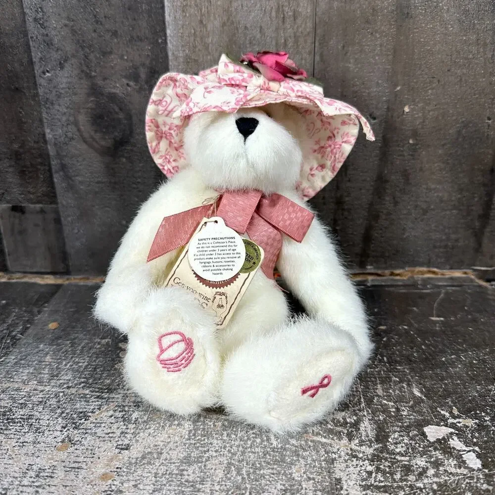 Vtg 2001 Boyds ~ Hope Bearywell 8”‎ ~ Longaberger Excl. Breast Cancer #94636LB